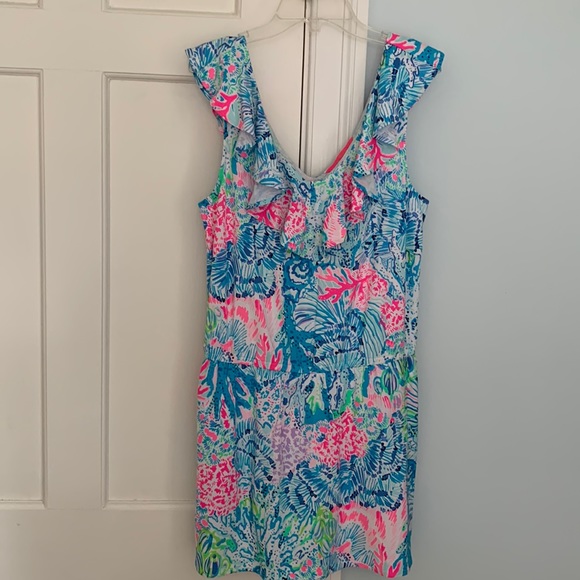 Womens Lilly Pulitzer NWT Alessa Romper. Print is Sink or Swim. Size small. - Picture 1 of 8
